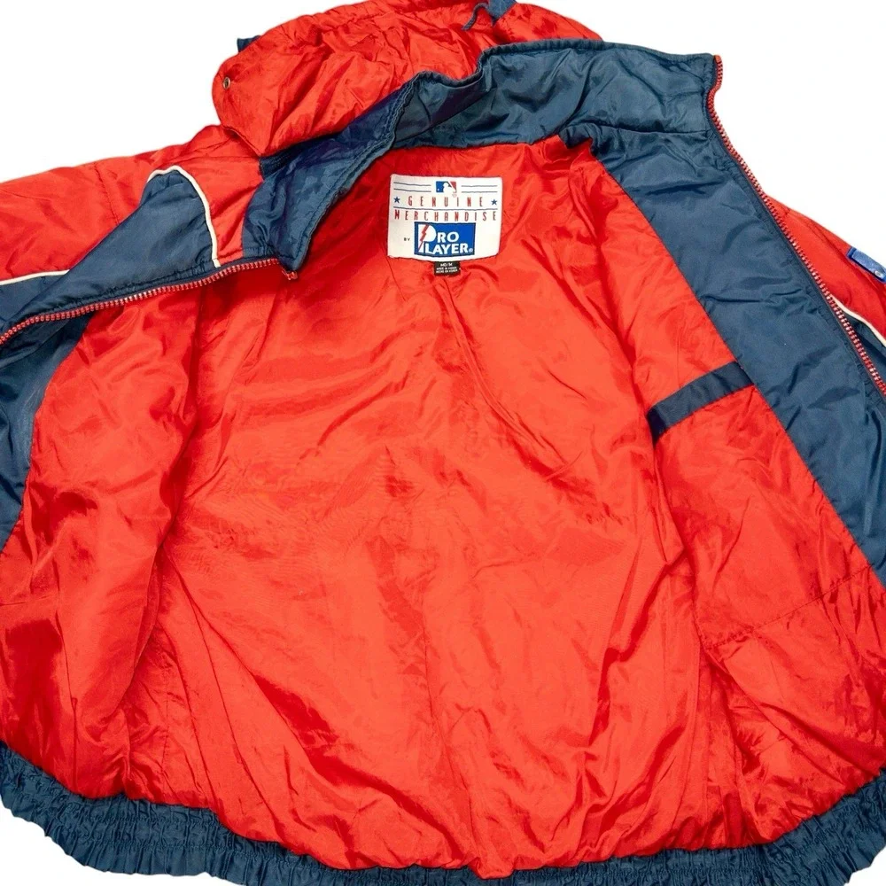Vintage Pro Player‎ Cleveland Indians Guardians Puffer Jacket Mens Medium MLB